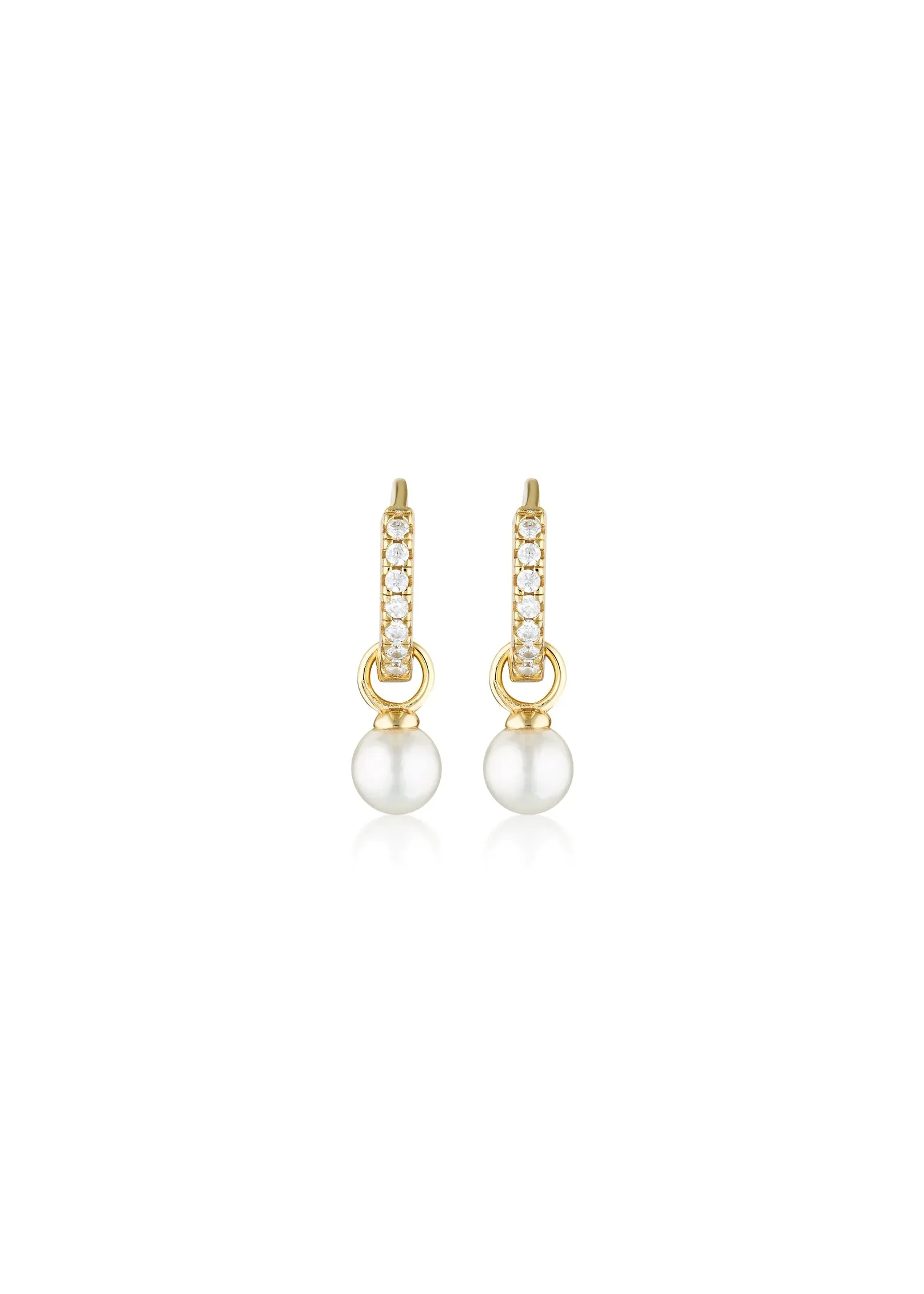 GEORGINI RED CARPET BABY PEARL HOOP EARRINGS GOLD IE1065G