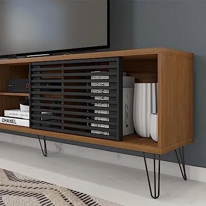 Go Green Woods Frizz Mid-Century Modern TV Stand for 70 Inch TV