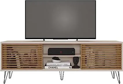 Go Green Woods Frizz Mid-Century Modern TV Stand for 70 Inch TV