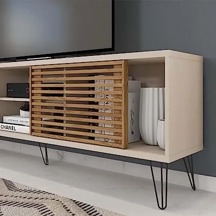 Go Green Woods Frizz Mid-Century Modern TV Stand for 70 Inch TV