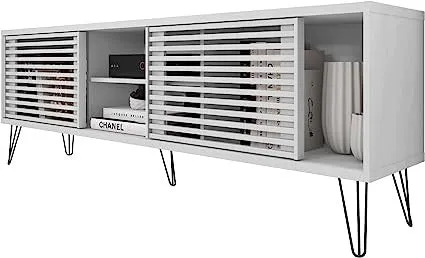 Go Green Woods Frizz Mid-Century Modern TV Stand for 70 Inch TV