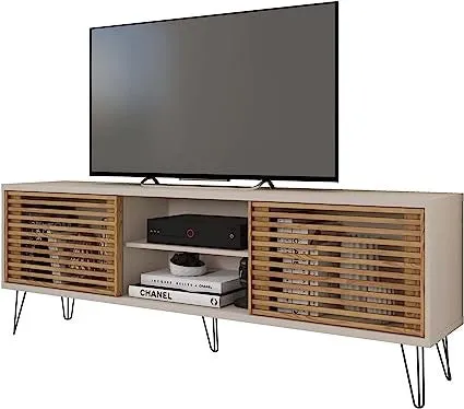 Go Green Woods Frizz Mid-Century Modern TV Stand for 70 Inch TV
