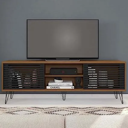 Go Green Woods Frizz Mid-Century Modern TV Stand for 70 Inch TV