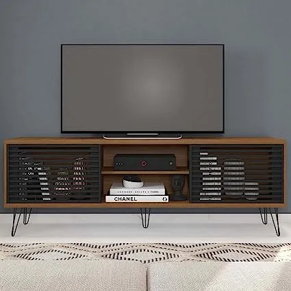 Go Green Woods Frizz Mid-Century Modern TV Stand for 70 Inch TV