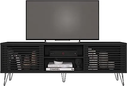 Go Green Woods Frizz Mid-Century Modern TV Stand for 70 Inch TV