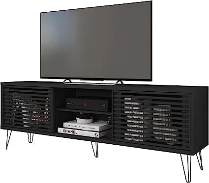 Go Green Woods Frizz Mid-Century Modern TV Stand for 70 Inch TV