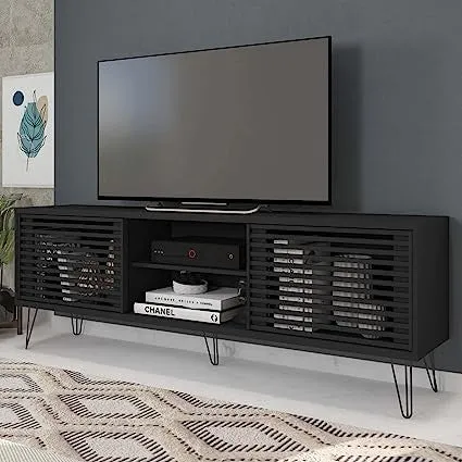 Go Green Woods Frizz Mid-Century Modern TV Stand for 70 Inch TV