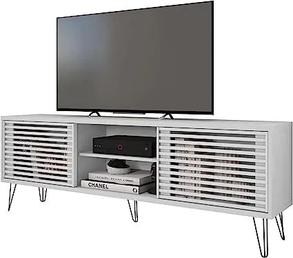 Go Green Woods Frizz Mid-Century Modern TV Stand for 70 Inch TV