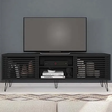Go Green Woods Frizz Mid-Century Modern TV Stand for 70 Inch TV
