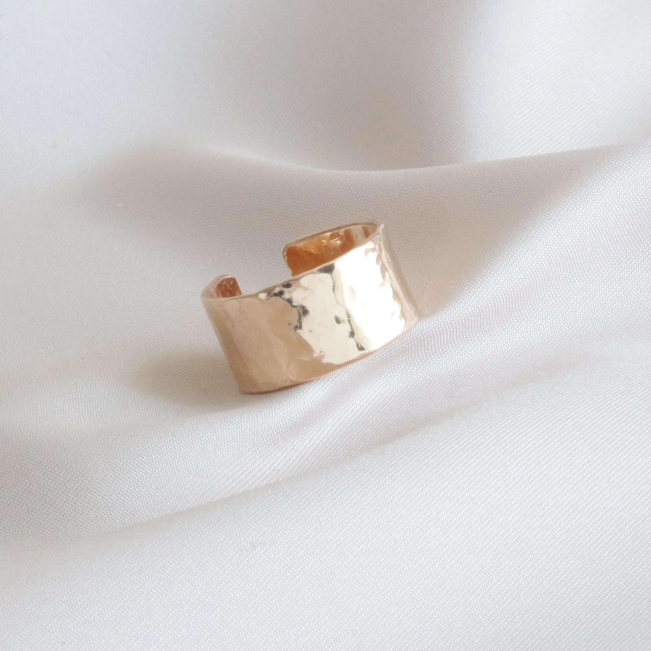 Gold Hammered Round Lever Back Earrings