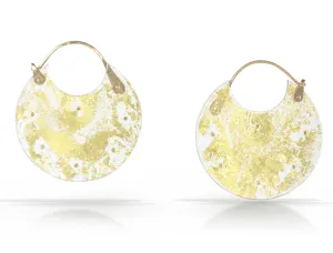 Gold Leaf Hoops - Medium