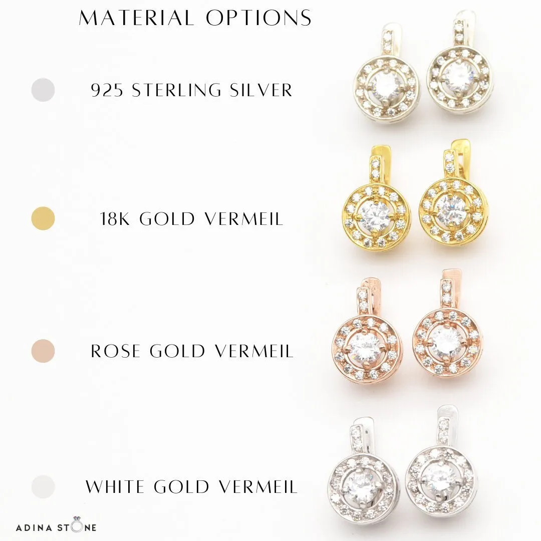 Gold Opal Earrings - Natural Fire Opal, Gold Cluster Earrings