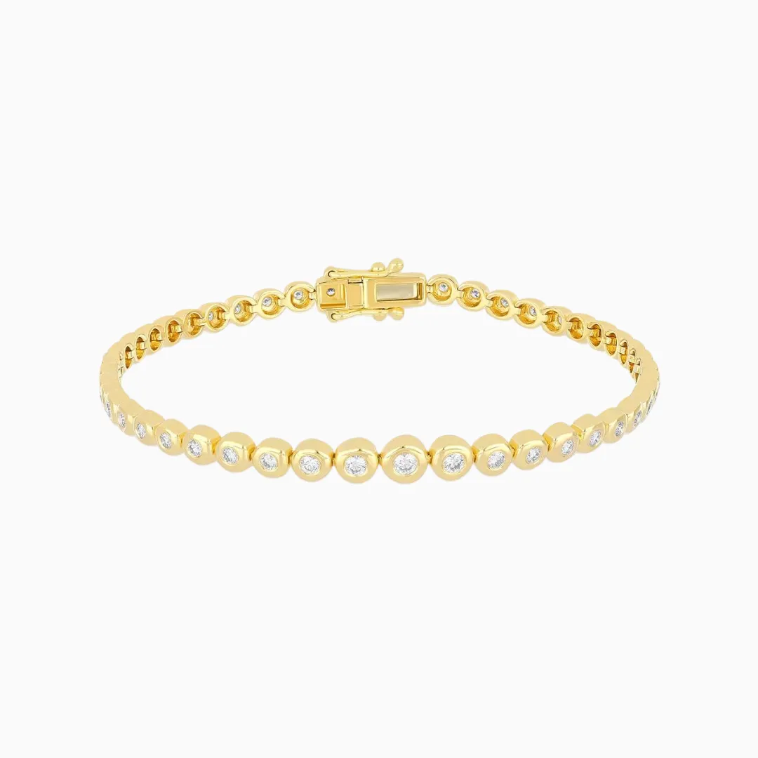 Graduated Diamond Pillow Eternity Bracelet