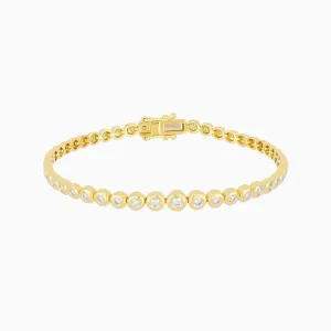 Graduated Diamond Pillow Eternity Bracelet