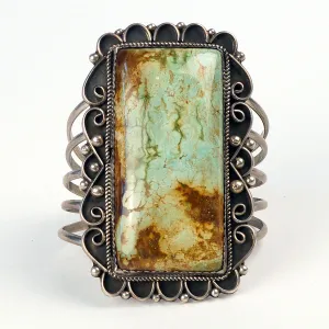 Green Turquoise Sterling Silver Cuff
