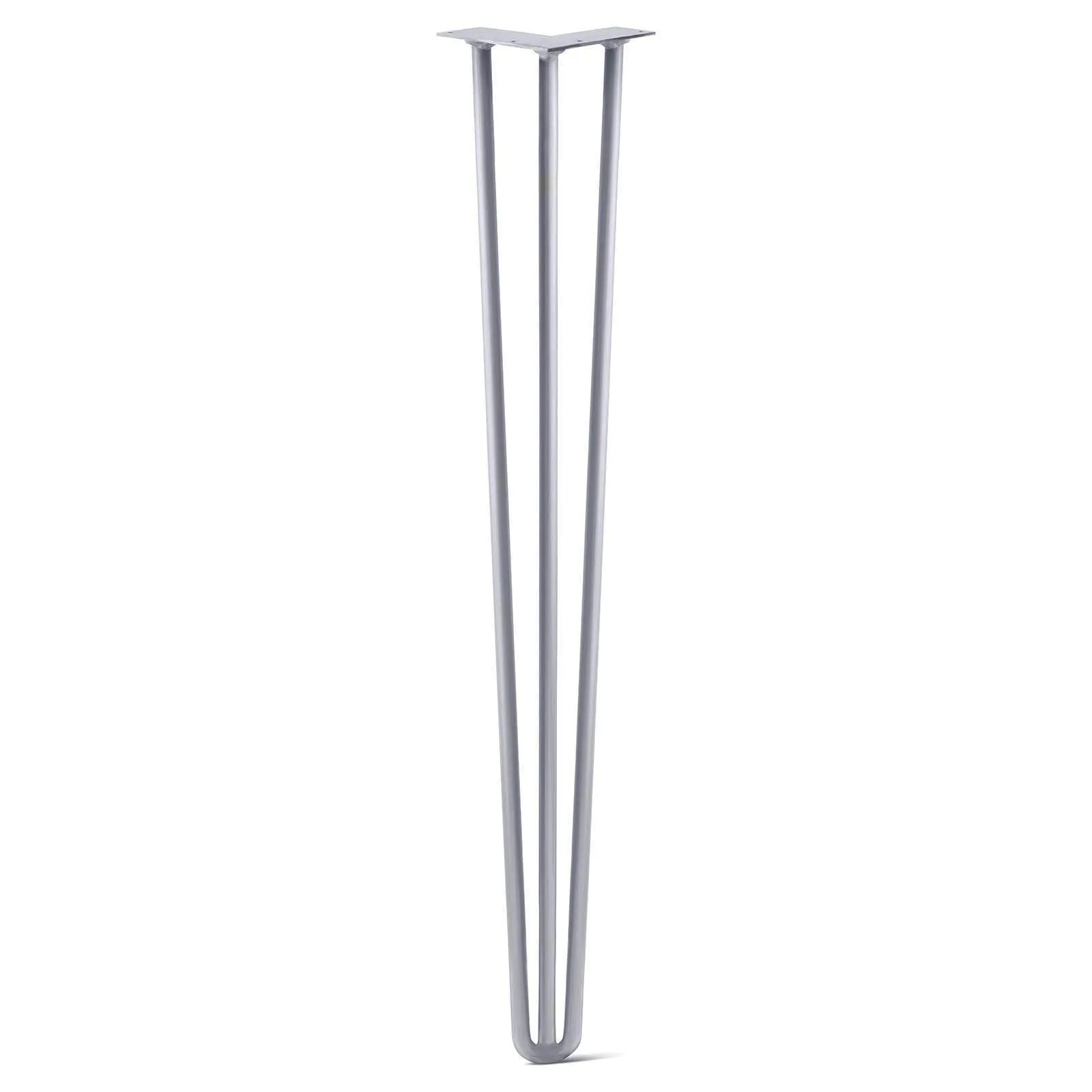 Hairpin Leg (Sold Separately), 3-Rod Design - Grey Powder Coated Finish