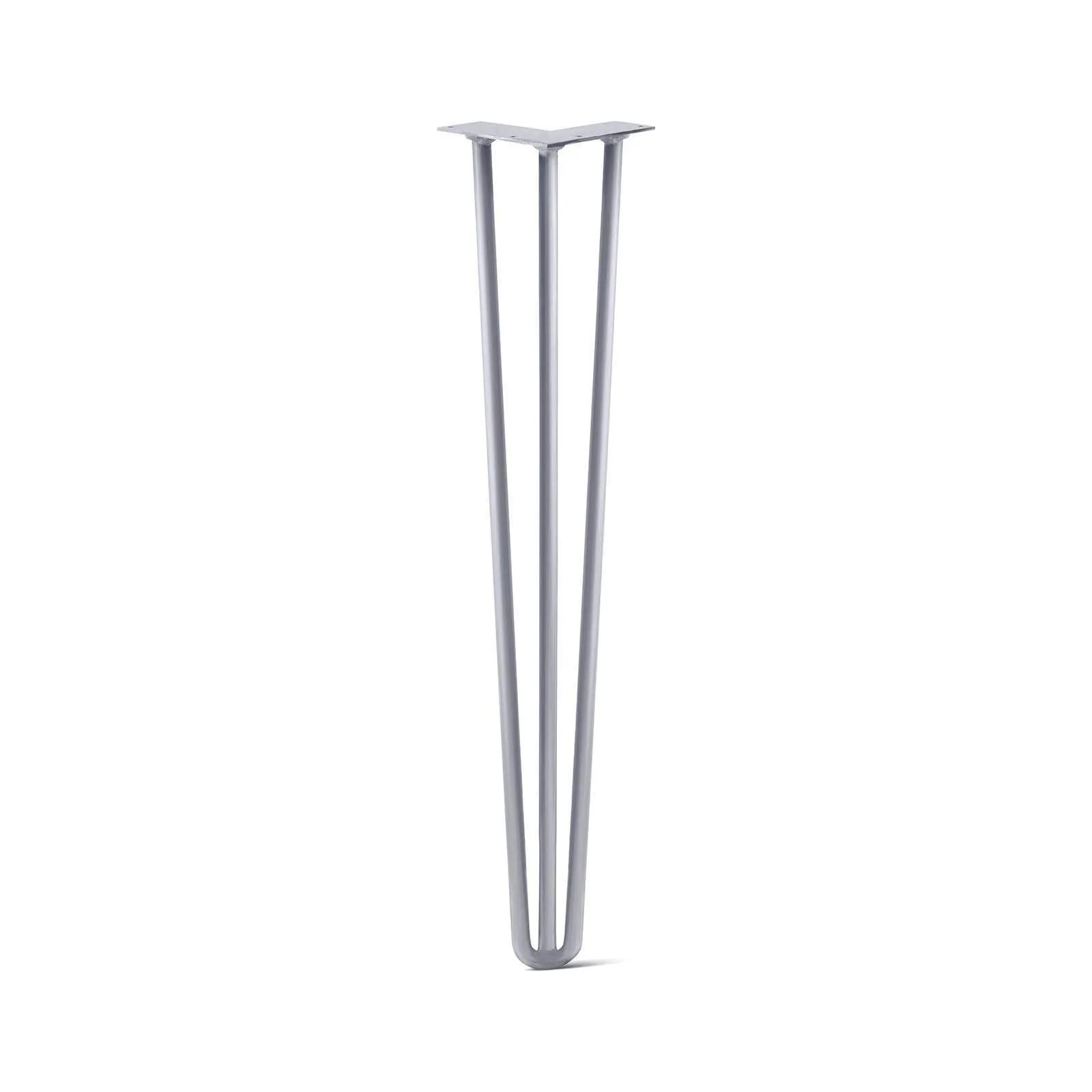 Hairpin Leg (Sold Separately), 3-Rod Design - Grey Powder Coated Finish