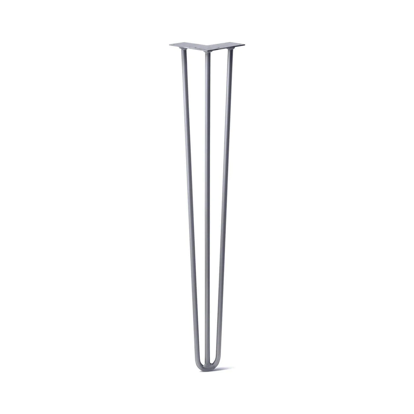 Hairpin Leg (Sold Separately), 3-Rod Design - Grey Powder Coated Finish