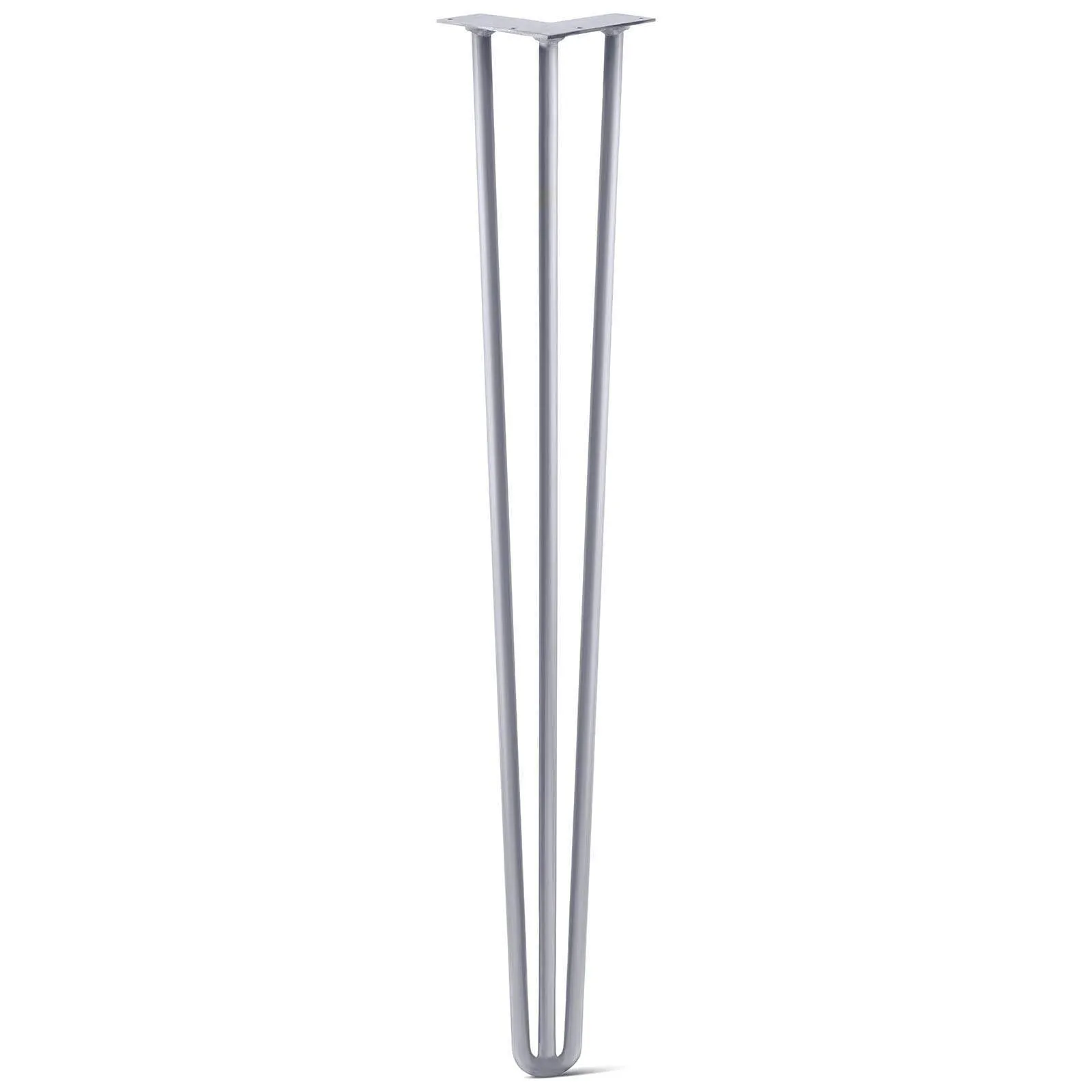 Hairpin Leg (Sold Separately), 3-Rod Design - Grey Powder Coated Finish