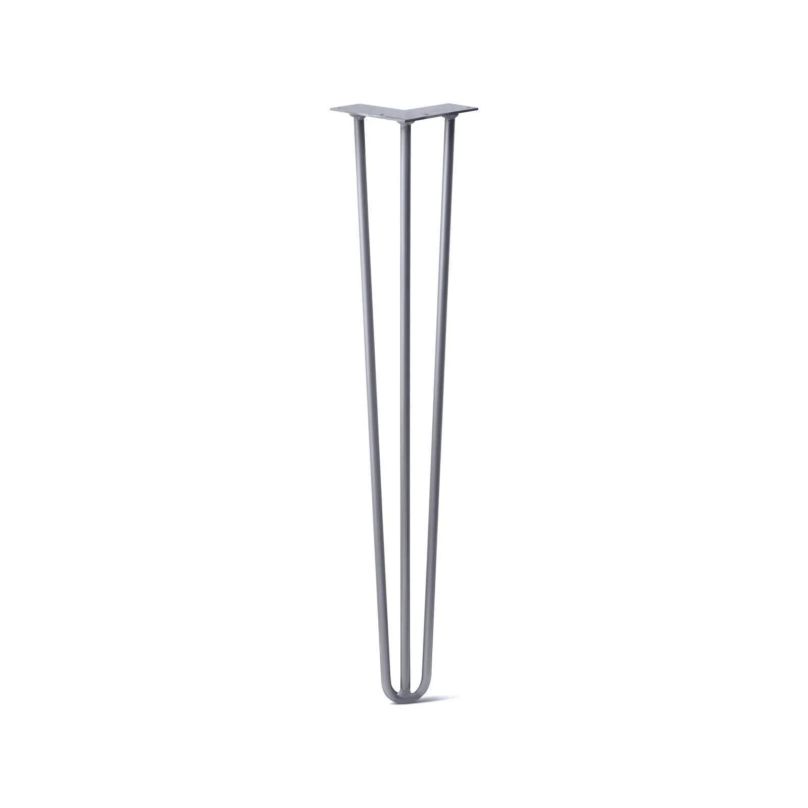 Hairpin Leg (Sold Separately), 3-Rod Design - Grey Powder Coated Finish