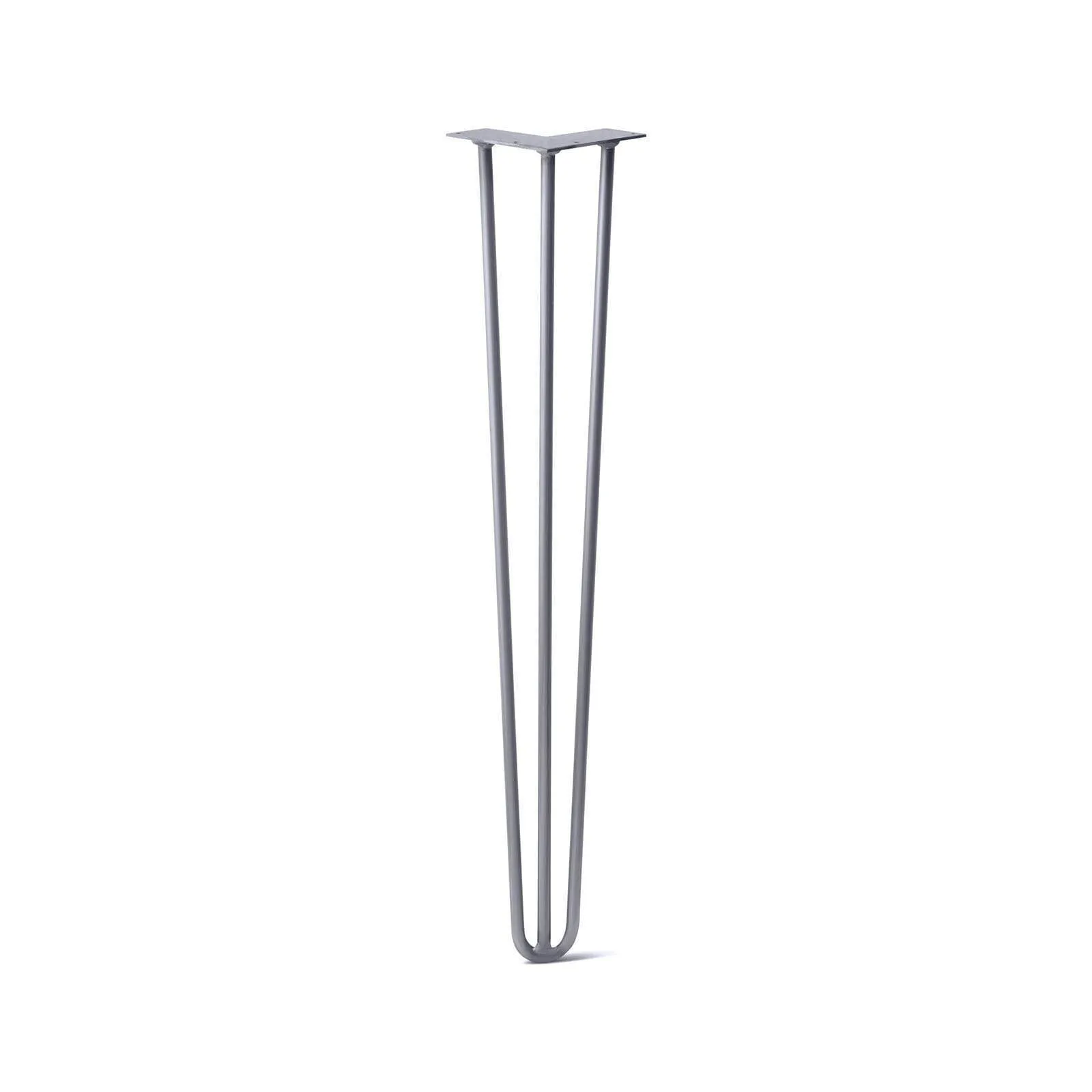 Hairpin Leg (Sold Separately), 3-Rod Design - Grey Powder Coated Finish