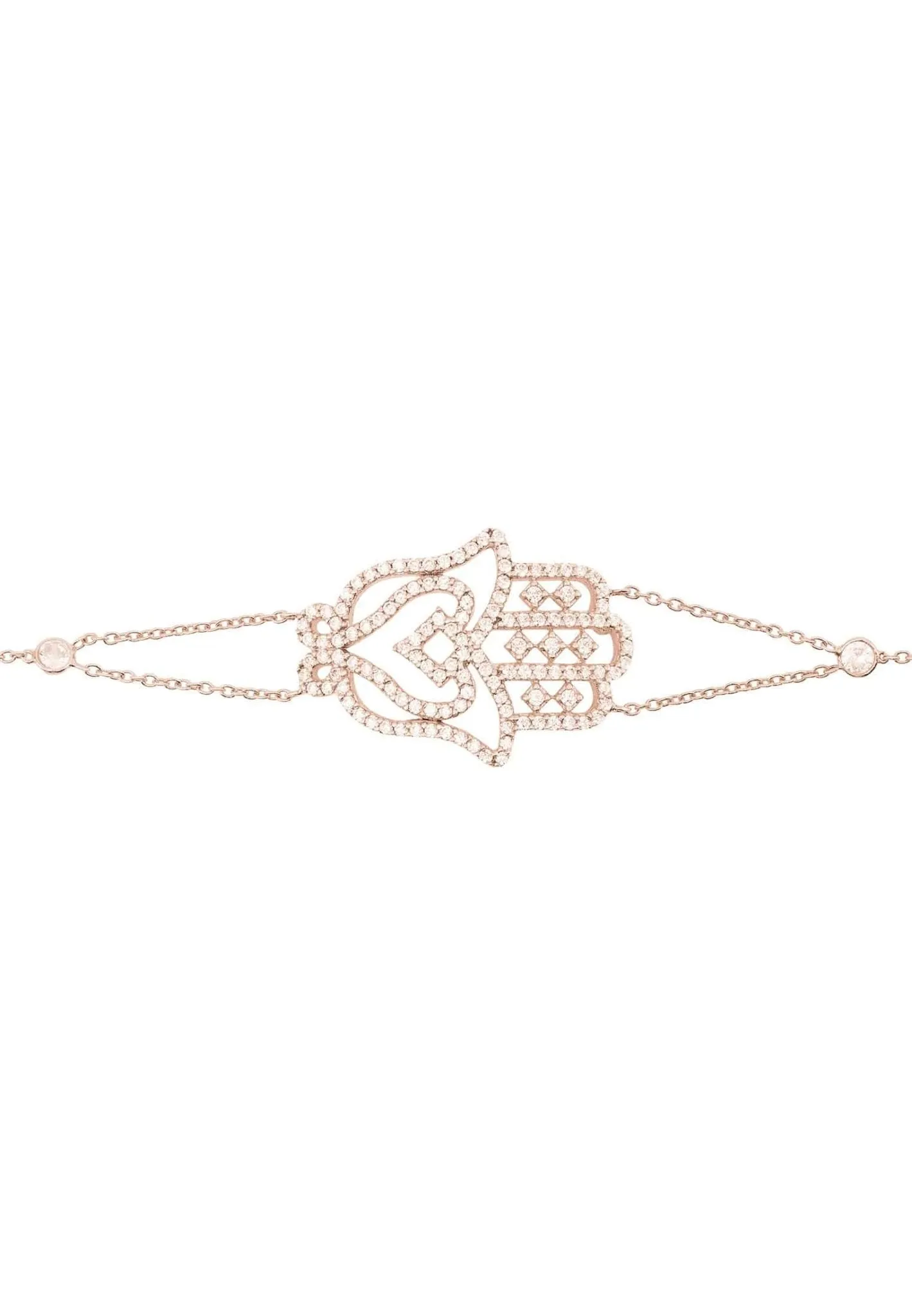 Hamsa Large Hand Of Fatima Bracelet Rosegold