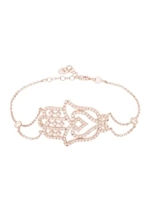 Hamsa Large Hand Of Fatima Bracelet Rosegold
