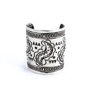 Heavy Stamped Repousse Cuff