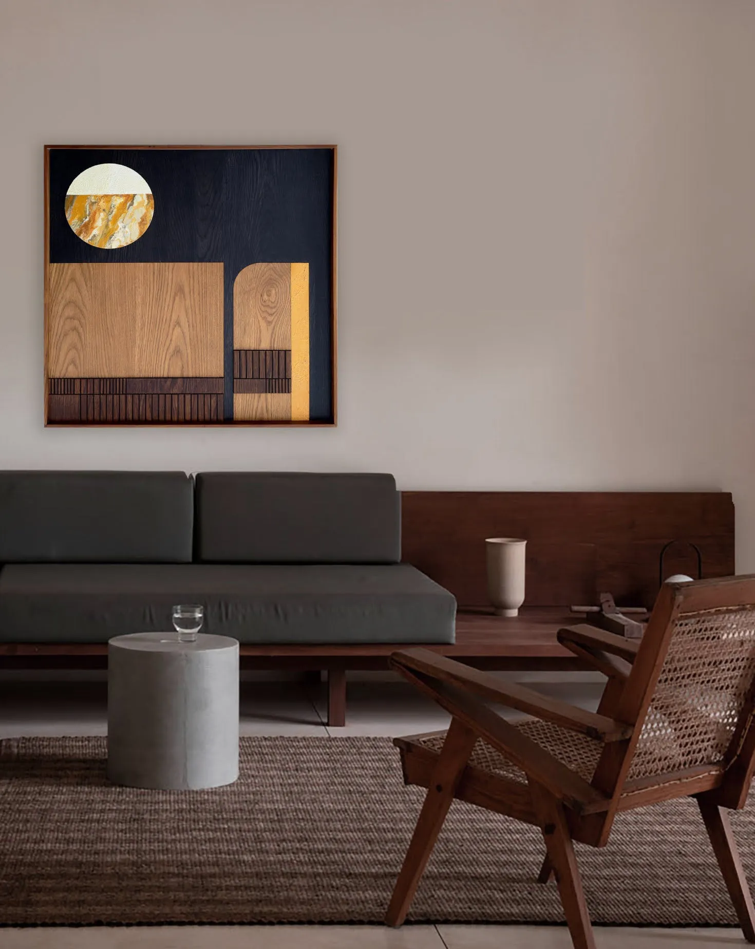 Huemetry Ochre Symphony Wall Art