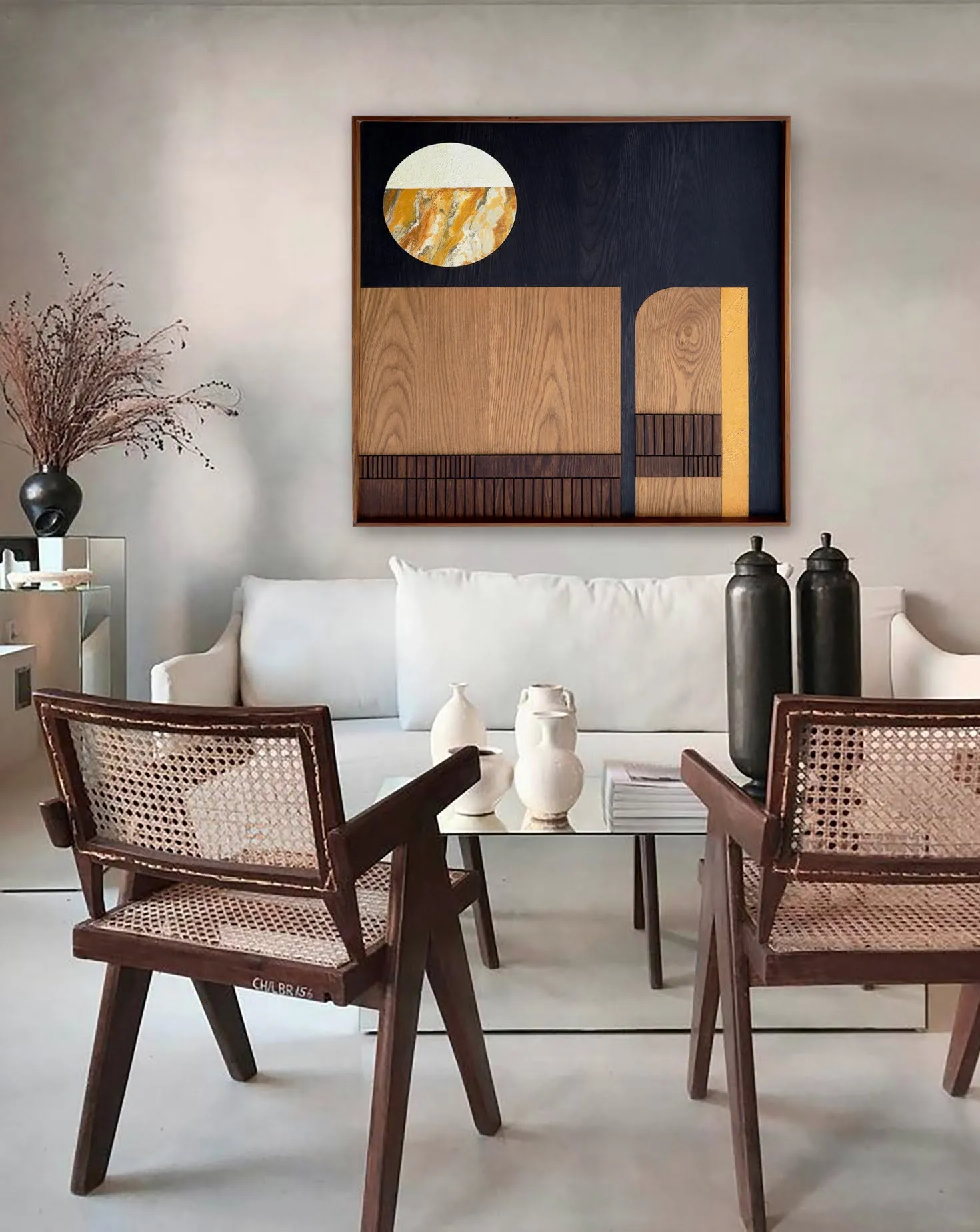 Huemetry Ochre Symphony Wall Art
