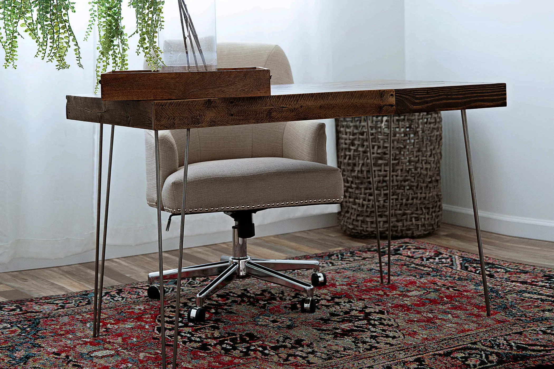 Lowden Hairpin Leg Desk in Provincial
