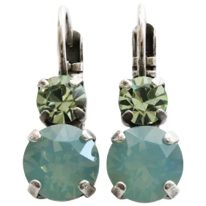 Mariana "Athena" Silver Plated Must-Have Small Double Stone Crystal Earrings, 1190 390