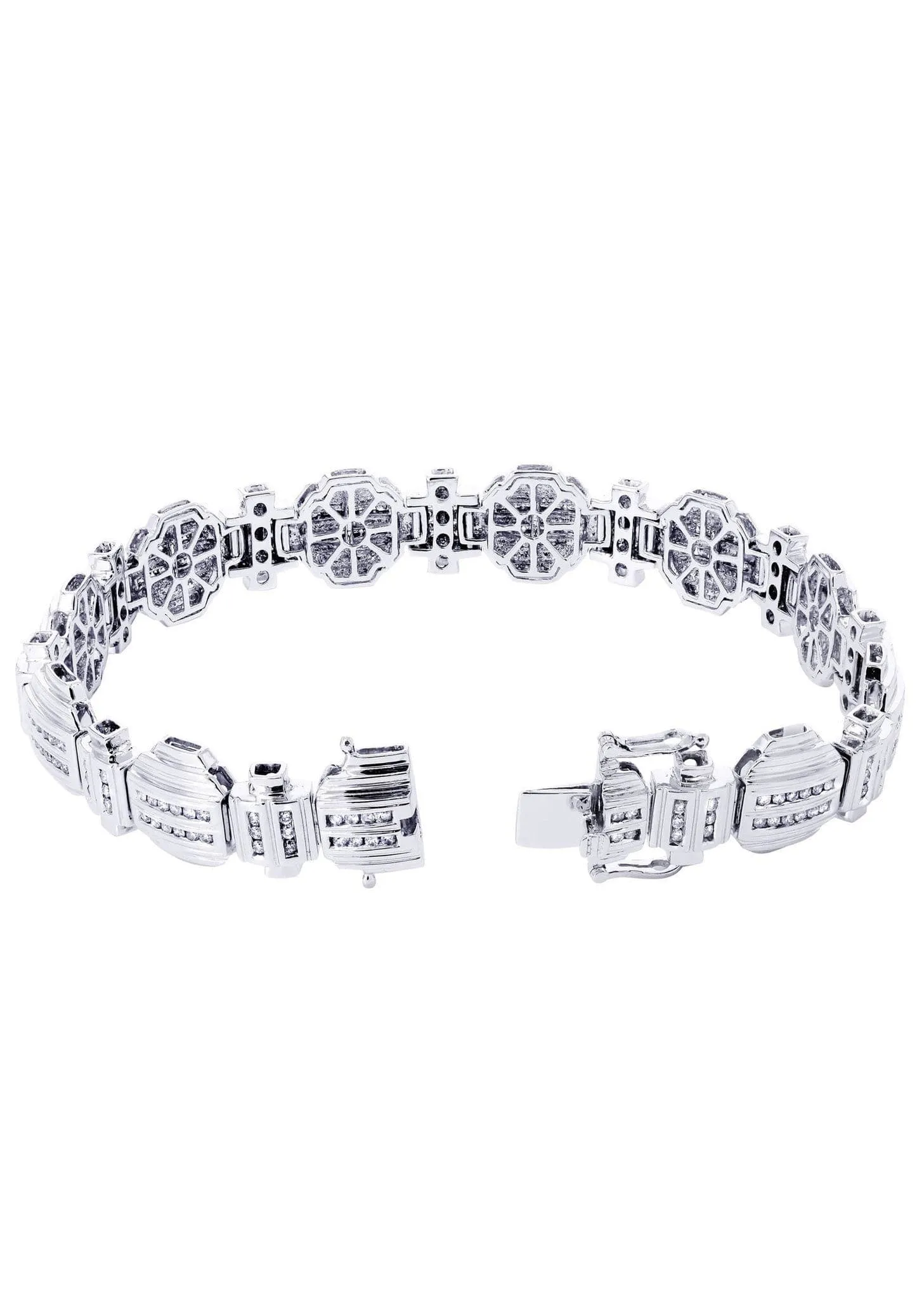 Mens Diamond Bracelet White Gold| 2.11 Carats| 39.74 Grams