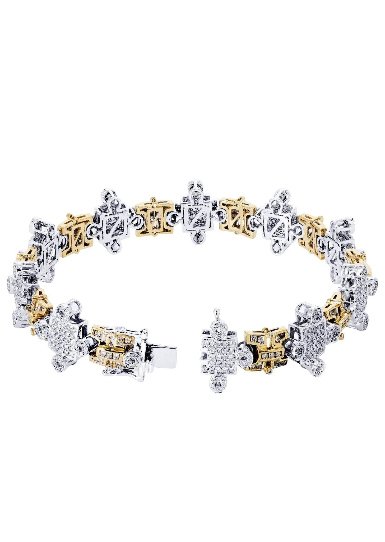 Mens Diamond Bracelet White Gold| 4.36 Carats| 38.54 Grams