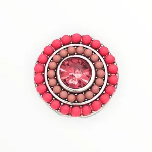 Metal Hairpin click / chunk button 01-roze