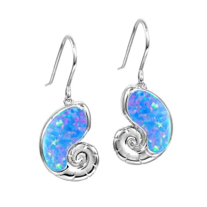 Nautilus Earrings, Sterling