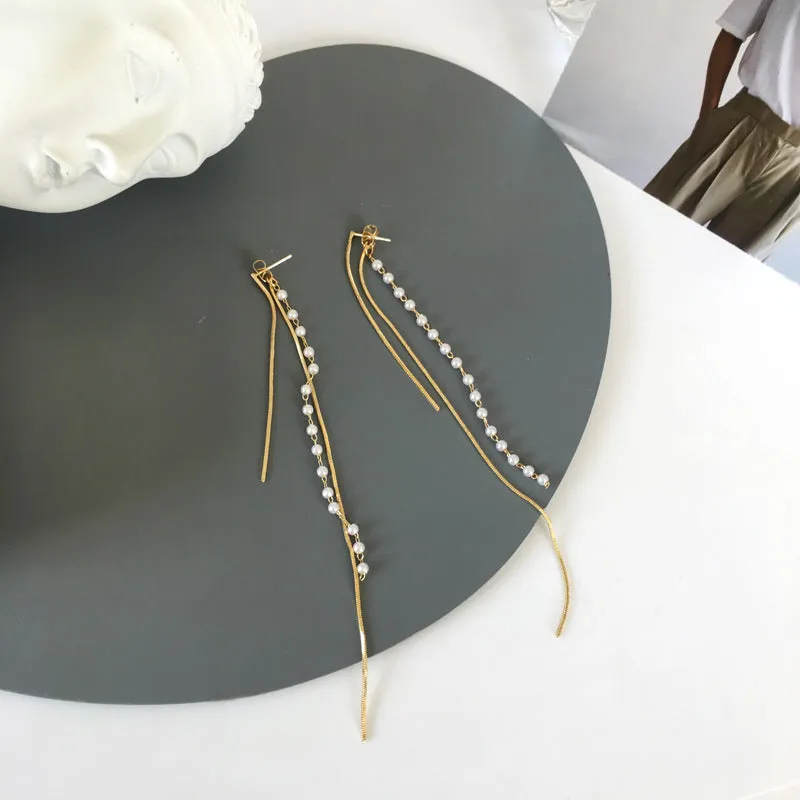 Net Red Temperament Yu Jie Fan Earrings