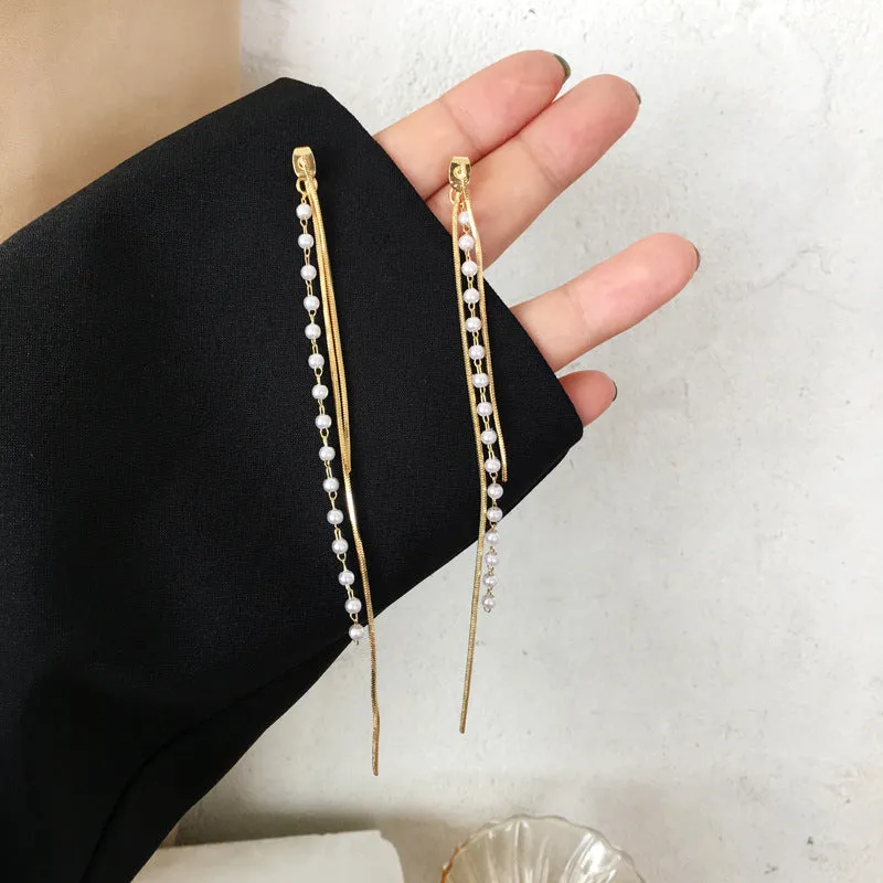 Net Red Temperament Yu Jie Fan Earrings