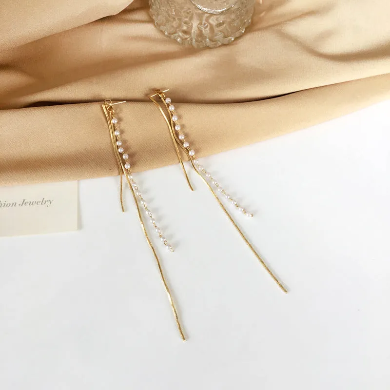 Net Red Temperament Yu Jie Fan Earrings