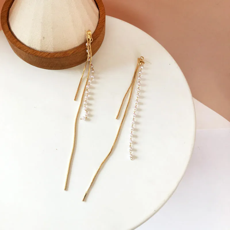 Net Red Temperament Yu Jie Fan Earrings