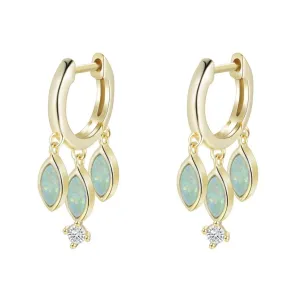 Opal Boho Shaker Huggie Earrings