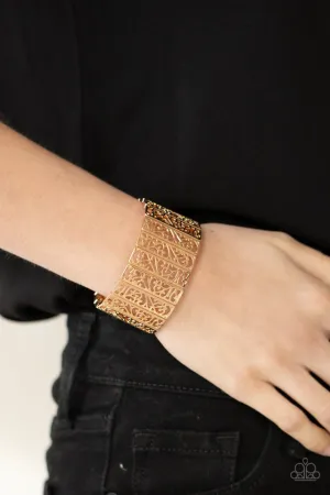 Paparazzi Bracelet ~ Ornate Orchards - Gold