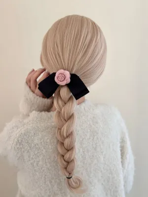 Pastel Pink Camelia Dream ribbon hairpin
