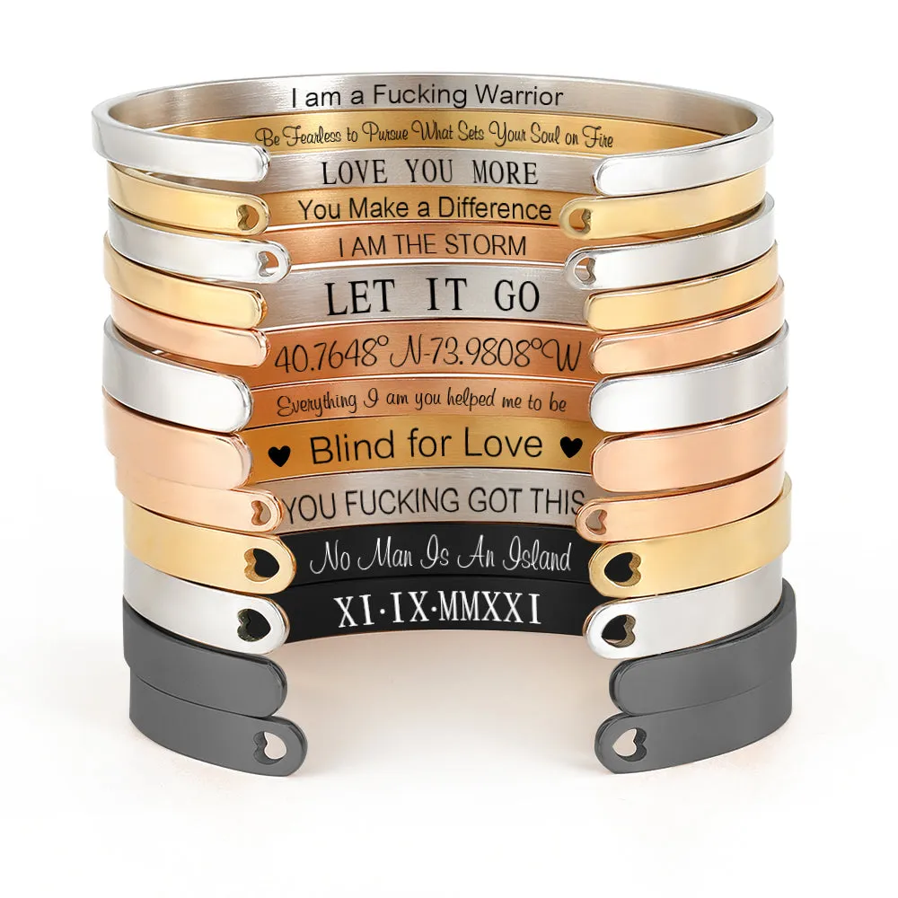 Personalized Custom Cuff Link Bracelet