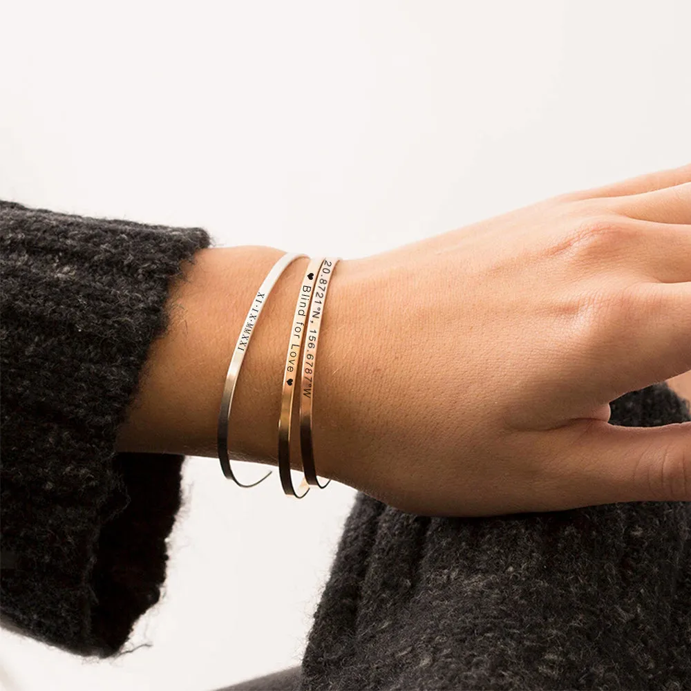 Personalized Custom Cuff Link Bracelet