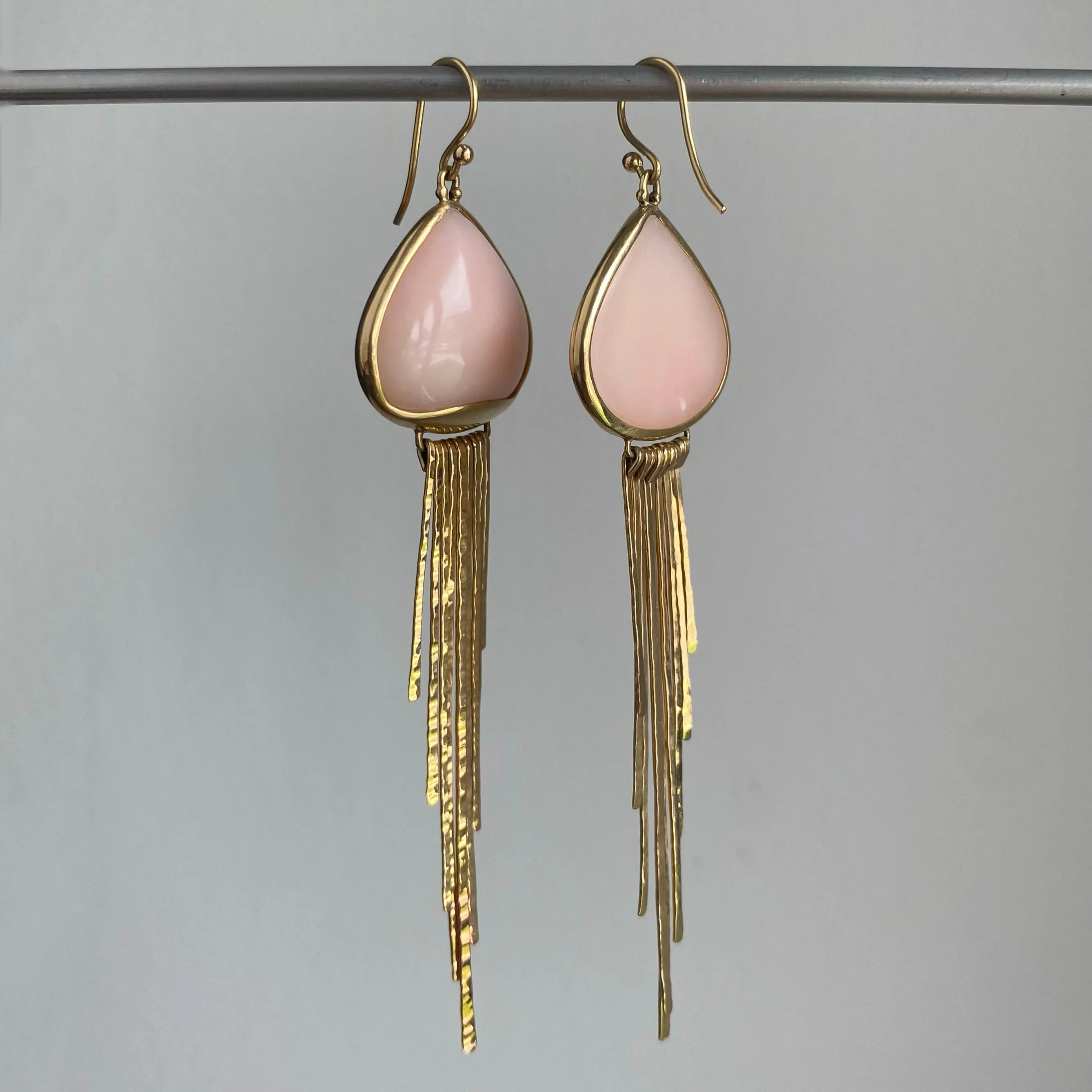 Pink Opal Jellyfish Earrings