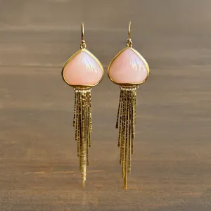 Pink Opal Jellyfish Earrings