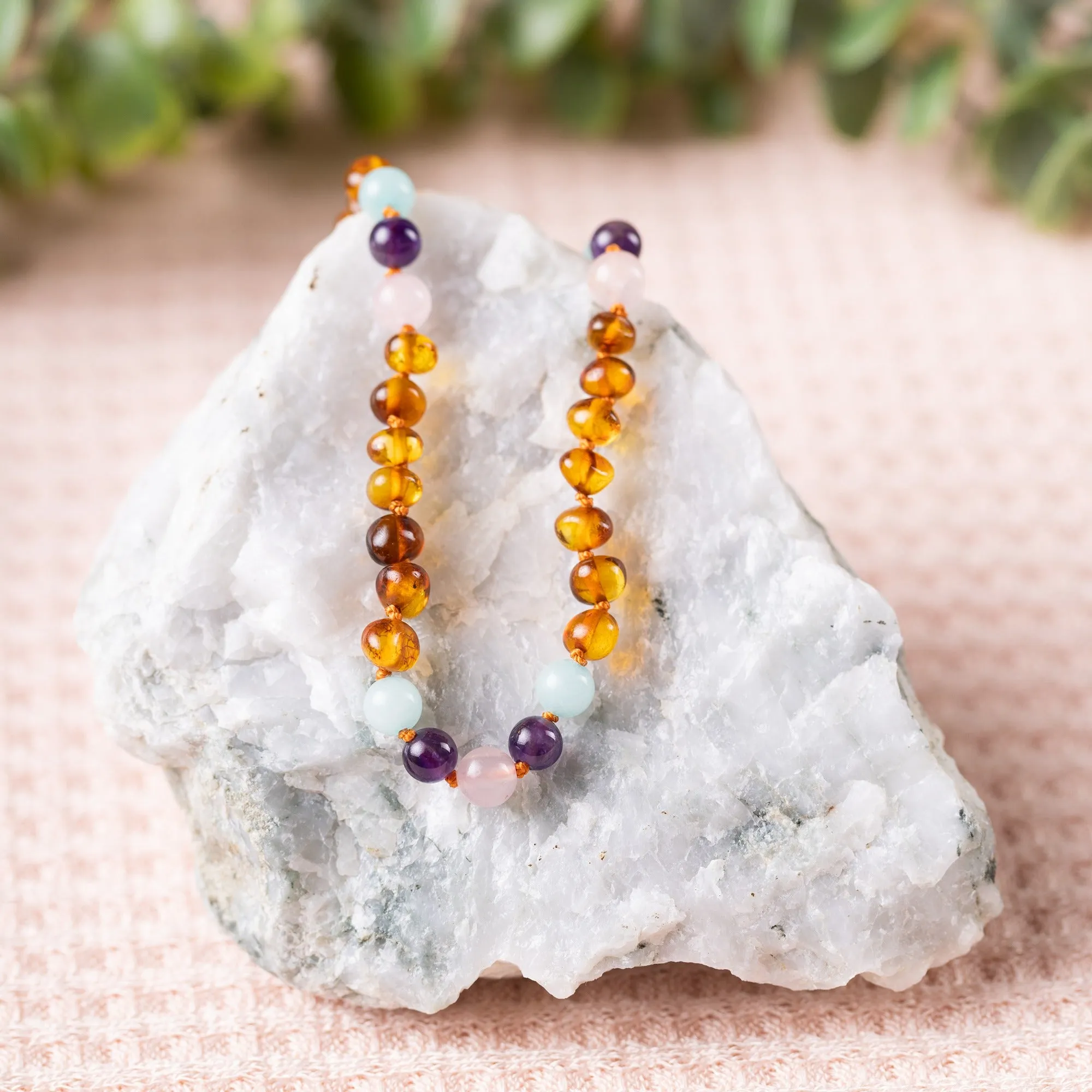 "Grow With Me" Baltic Amber   Gemstone Necklace Sets