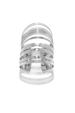 Ramona Multi Layer Cuff Bracelet - Silver