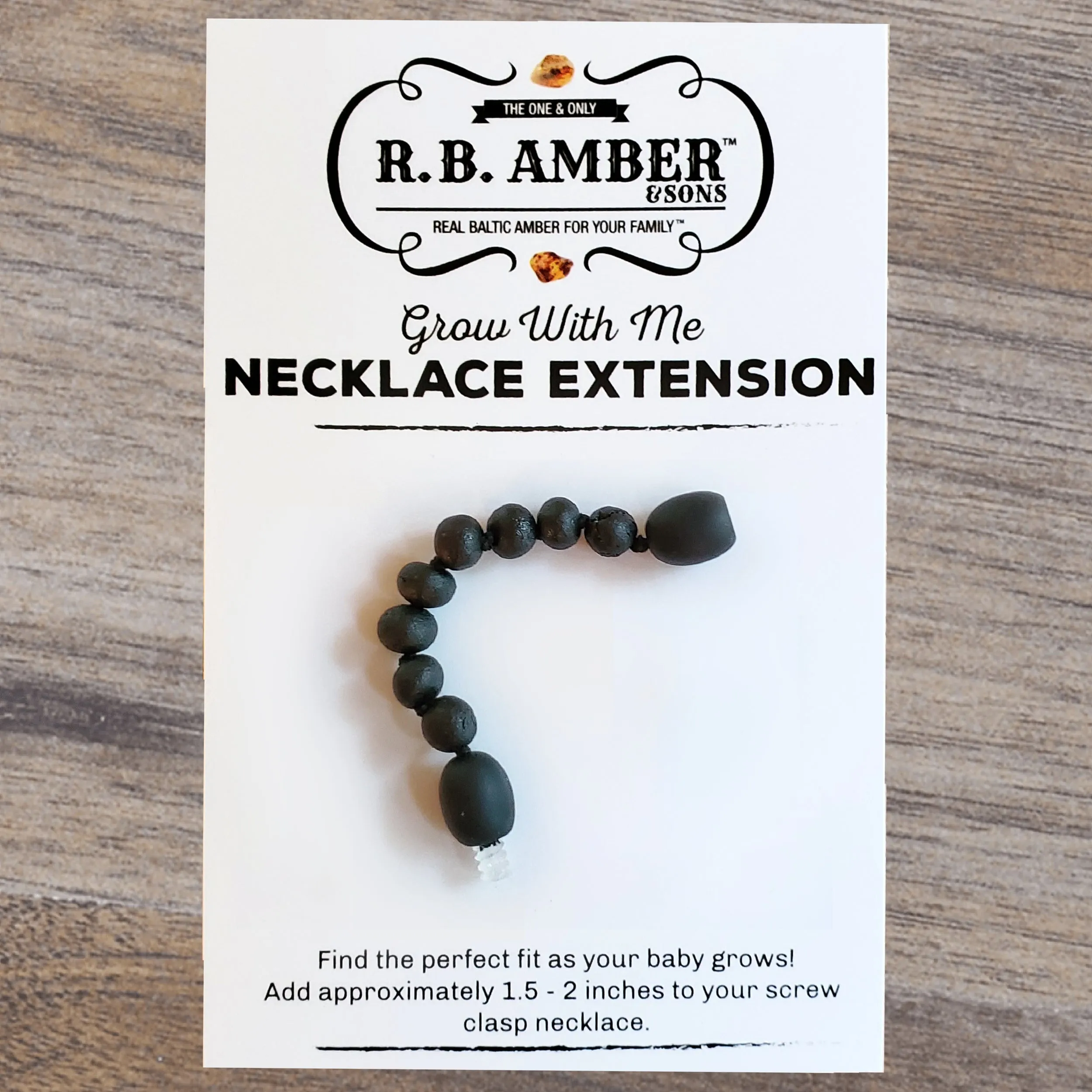 Raw Cherry Baltic Amber Jewelry Extender